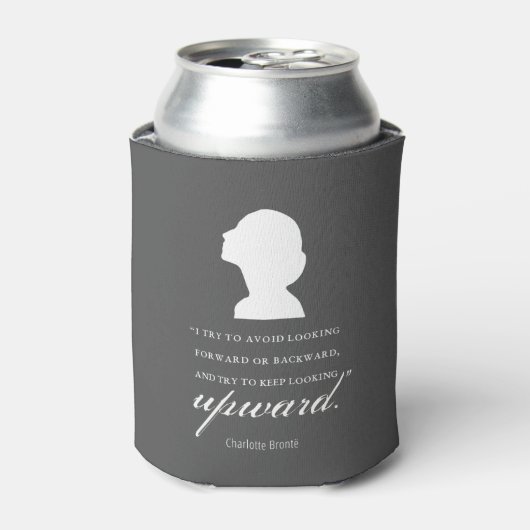 シャーロット保ブロンテ – 上向き – 黒 缶クーラー (缶正面)