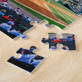 シャーロット北カロライナのスカイラインのダウンタウン・シティー・バル ジグソーパズル (側面)