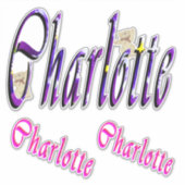 シャーロット名ロゴ、 シール (正面)