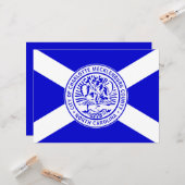 シャーロット市旗(ノースカロライナ州) カード (正面/裏面インサイチュ)