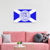 シャーロット市旗（ノースカロライナ州） キャンバスプリント (インサイチュ (リビング))