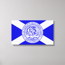 シャーロット市旗(ノースカロライナ州) キャンバスプリント