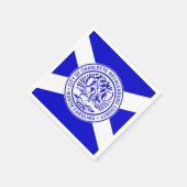 シャーロット市旗（ノースカロライナ州） スタンダードカクテルナプキン (角)