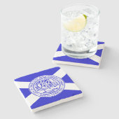 シャーロット市旗（ノースカロライナ州） ストーンコースター (横)