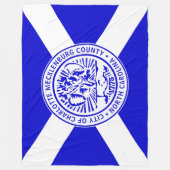 シャーロット市旗（ノースカロライナ州） フリースブランケット (正面)