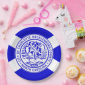 シャーロット市旗(ノースカロライナ州) ペーパープレート (パーティー)