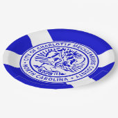 シャーロット市旗(ノースカロライナ州) ペーパープレート (アングル)