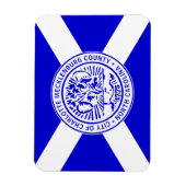 シャーロット市旗（ノースカロライナ州） マグネット (縦)