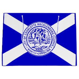 シャーロット市旗(ノースカロライナ州) ラージペーパーバッグ