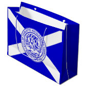 シャーロット市旗（ノースカロライナ州） ラージペーパーバッグ (正面アングル)