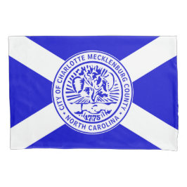 シャーロット市旗(ノースカロライナ州) 枕カバー