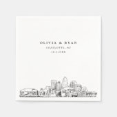 シャーロット結婚の紙カクテルナプキン スタンダードカクテルナプキン (正面)