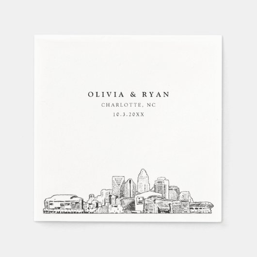 シャーロット結婚の紙カクテルナプキン スタンダードカクテルナプキン (正面)