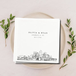 シャーロット結婚の紙カクテルナプキン スタンダードカクテルナプキン