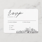 シャーロット結婚のRSVP伝統的の食事オプション エンクロージャーカード (正面)