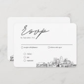 シャーロット結婚のRSVP伝統的の食事オプション エンクロージャーカード (正面/裏面)