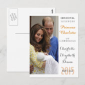 シャーロット・エリザベス・ダイアナ – イギリス・ウィル・ケイト ポストカード (正面/裏面)