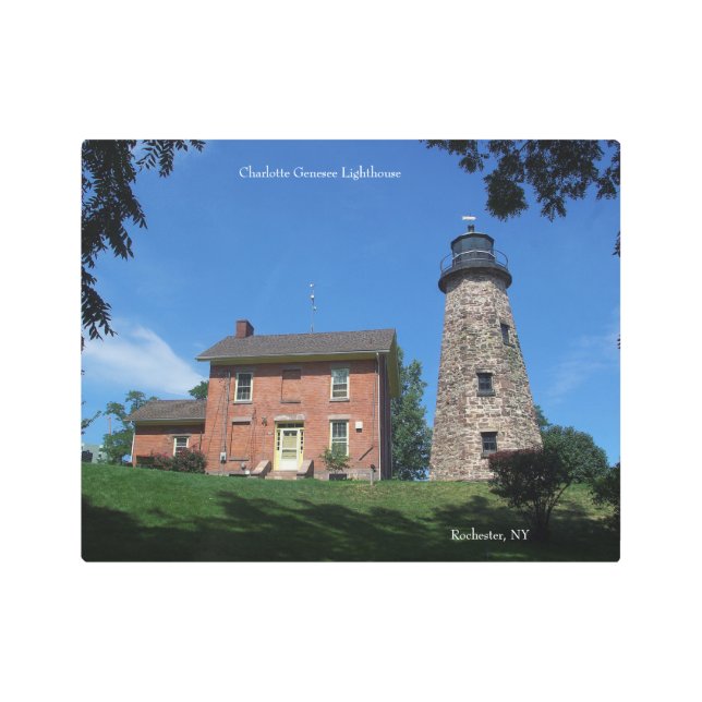 シャーロット・ジェネシー・ライトハウスのメタルウォールアート メタルプリント (正面)