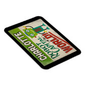 シャーロット・ノースカロライナ州ロボット – おもしろいヴィンテージ マグネット (右側)