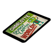 シャーロット・ノースカロライナ州ロボット – おもしろいヴィンテージ マグネット (左側)