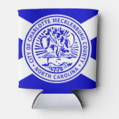 シャーロット（ノースカロライナ）国旗 缶クーラー (正面)