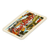 シャーロット・ノースカロライナNC旧ヴィンテージポストカード – マグネット (左側)