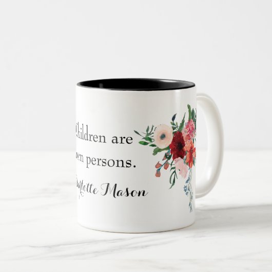 シャーロット・メイスン引用文マグお気に入りのマイティーカップ！ ツートーンマグカップ (正面右)