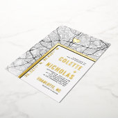 シャーロット・ラブロケーター |シティテーマ結婚の 箔招待状 (回転した状態)