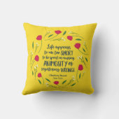 シャーロットBronteジェーンEyreの花の生命本の引用文 クッション (裏面)