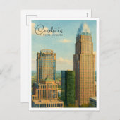 シャーロットNC水彩スカイライン旅行はがき シーズンポストカード (正面/裏面)