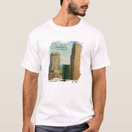 シャーロットNC水彩スカイライン旅行 Tシャツ