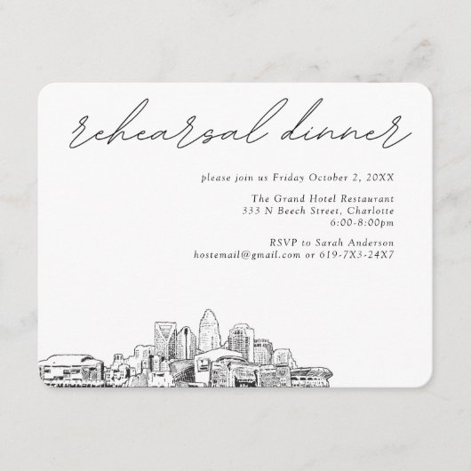 シャーロッ結婚トのリハエレガントーサルエンクロージャカード エンクロージャーカード (正面)