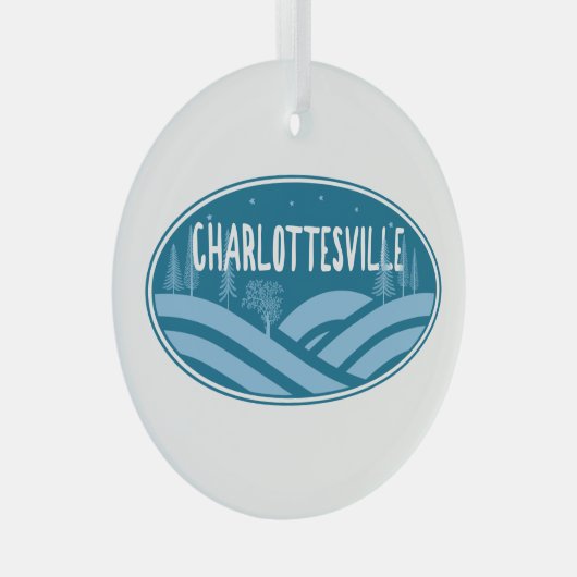 シャーロテビルバージニアアウトドア ガラスオーナメント (正面右)