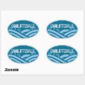 シャーロテビルバージニアアウトドア 楕円形シール (シート)