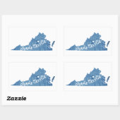 シャーロテビルバージニアウッドプラーク 長方形シール (シート)