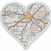 シャーロテビルヴィンテージの地図 シール (正面)