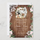 シャーロホース女性のカーボーイキンセアニラ15誕生日 招待状 (正面)