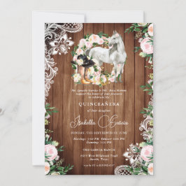 シャーロホース女性のカーボーイキンセアニラ15誕生日 招待状