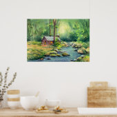 シャーロンシャーペのログキャビン ポスター (キッチン)