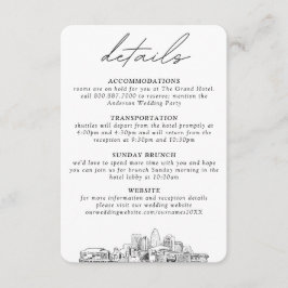 シャーロ結婚ットの小さな垂直詳細 エンクロージャーカード