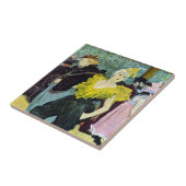 シャー・ウ・カオ（道化女） by トゥールーズ・ロートレック タイル (側面)