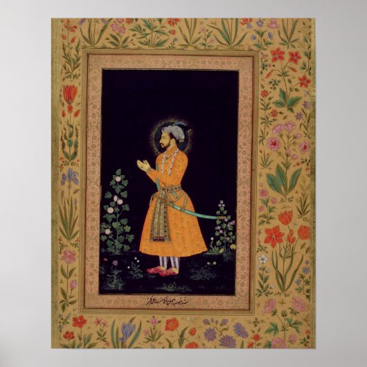 シャー・ジャハンポートレート(1592-1666)ムガル、c.1632 ポスター (正面)