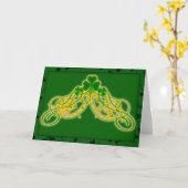 シャ空白のムロックの入った聖パトリックのデイカード カード (黄色い花)