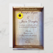 シャ素朴ドウボックスひまわり結婚式招待状 招待状 (裏面)