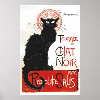 シャ・ノワール巡業 1896 ビンテージスタイルの猫アート ポスター