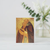 シヤ正教会キリスト教祈りの言葉カードの聖アンソニー プレイスカード (スタンド正面)