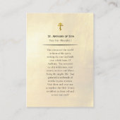 シヤ正教会キリスト教祈りの言葉カードの聖アンソニー プレイスカード (裏面)