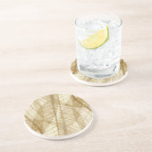 シュアクリームベージュレース葉ズ コースター (側面)