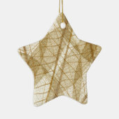 シュアクリームベージュレース葉ズ セラミックオーナメント (右)