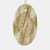 シュアクリームベージュレース葉ズ セラミックオーナメント (右)